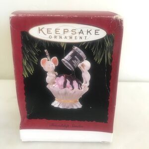 Hallmark Keepsake Christmas Mouse Ornament Friendship Sundae Hershey Syrup 1994